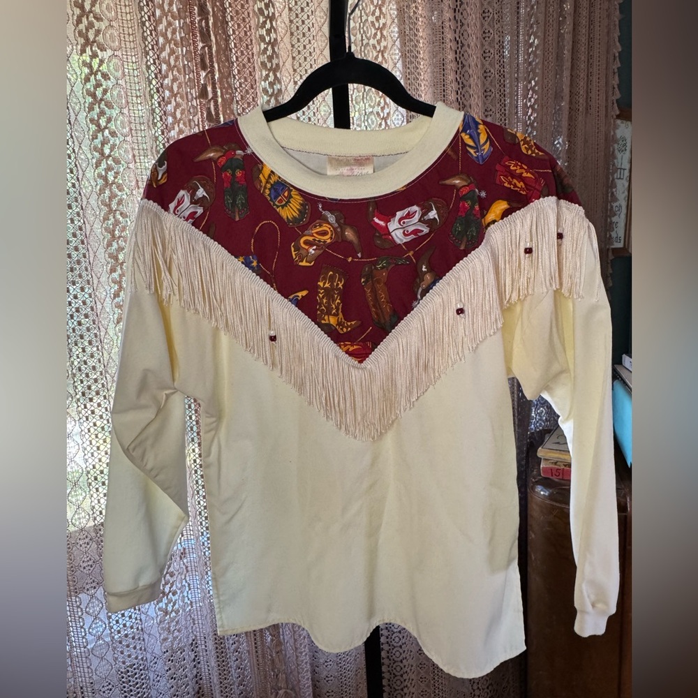 Vintage Western Fringe Sweater